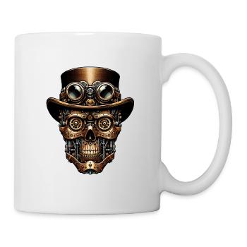 Steampunk Robot: Mechanical Face - Mug - white - Right