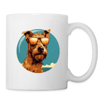 Irish Terrier Cool - Chien Irish Terrier - Mug blanc - blanc - Droite