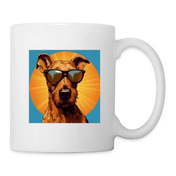 Irish Terrier Cool - Chien Irish Terrier - Mug blanc - blanc - Droite