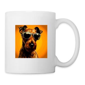Irish Terrier Cool - Chien Irish Terrier - Mug blanc - blanc - Droite