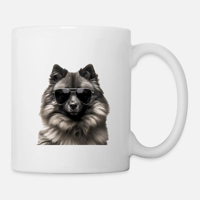 Wolfsspitz Cool - Wolfsspitz Hund - Tasse - Weiß
