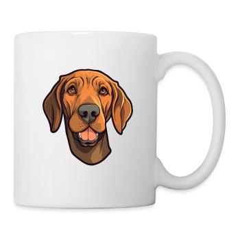 Plott Hound chien race dessin animé Kawaii Illustration - Mug blanc - blanc - Droite