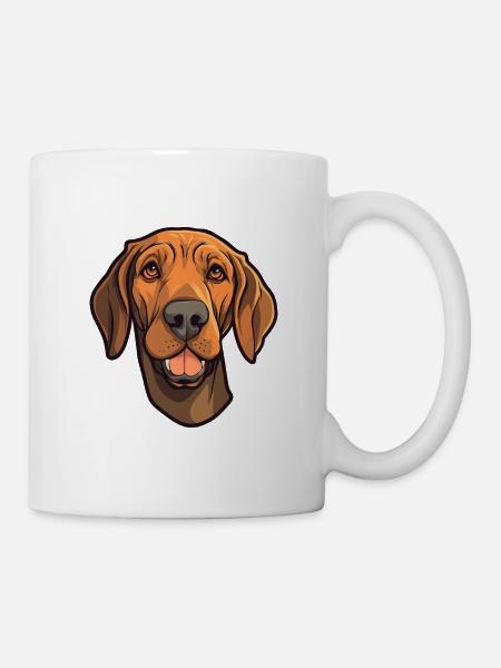 Plott Hund Hund Rasse Cartoon Kawaii Illustration - Tasse - Weiß