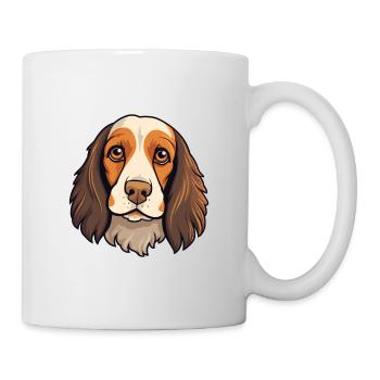 Pont Audemer Épagneul Chien Race Cartoon Kawaii Illu - Mug blanc - blanc - Droite