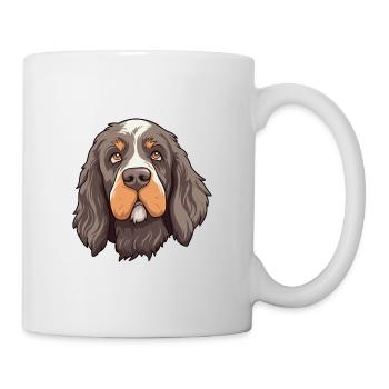 Portuguese Watchdog Dog Breed Cartoon Kawaii Illus - Mug - white - Right