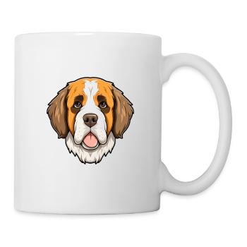 Saint Bernard Chien Race Cartoon Kawaii Illustratio - Mug blanc - blanc - Droite