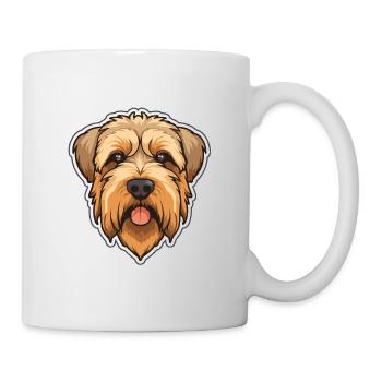 Soft Coated Wheaten Terrier Dog Breed Cartoon Kawa - Mug - white - Right