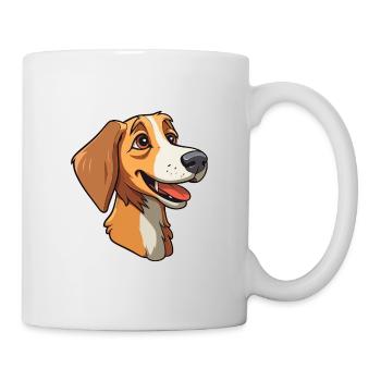Ratonero Murciano race de chien dessin animé kawaii illustr - Mug blanc - blanc - Droite