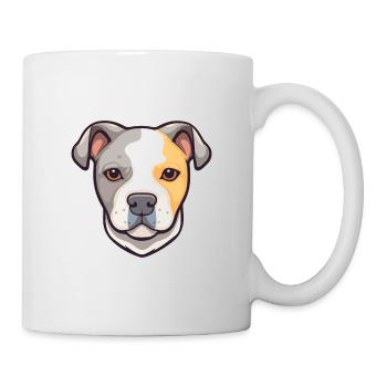 Staffordshire Bullterrier Hunderasse Karikatur Kawai - Tasse - Weiß - Rechts