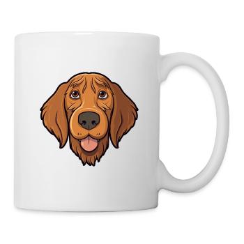 Vizsla à poil dur chien race dessin animé kawaii Illustr - Mug blanc - blanc - Droite