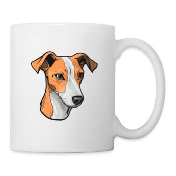Whippet chien race dessin animé Kawaii Illustration - Mug blanc - blanc - Droite