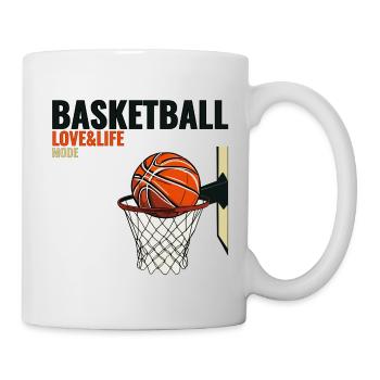 Basket-ball - Amour, Vie, Mode - Mug blanc - blanc - Droite