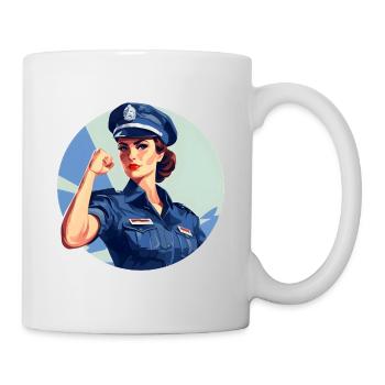 Geschenk für Polizistin in Ausbildung - Tasse - Weiß - Rechts