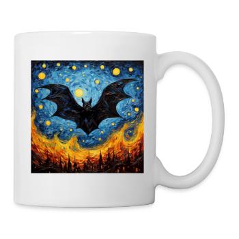 Bat, Van Gogh, Starry Night, Animal - Mug - white - Right
