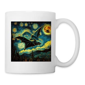 Bat, Van Gogh, Starry Night, Animal - Mug - white - Right