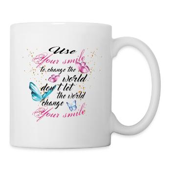 Utilisez votre sourire - Mug blanc - blanc - Droite