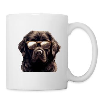 Neufundländer Cool - Neufundländer Hund - Tasse - Weiß - Rechts
