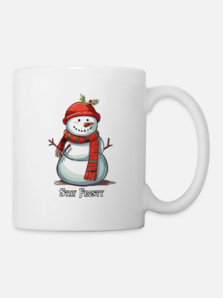 Lustiger Schneemann Stay Frosty - Tasse - Weiß