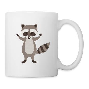 Waschbär - Tasse - Weiß - Rechts