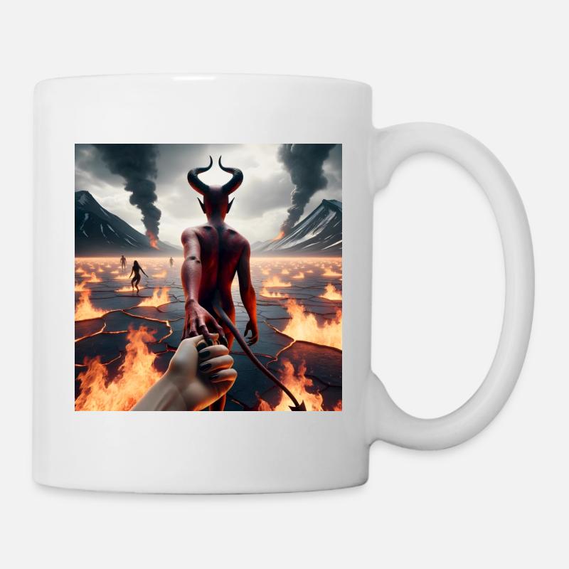 Suivez-moi jusqu’aux abysses - Pacte du Diable Infernal #07 - Mug blanc - blanc