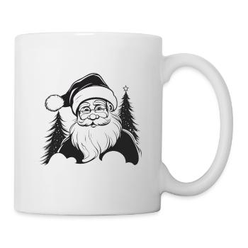 Weihnachtsmann Gesicht Weihnachtsdesign 2023 - Tasse - Weiß - Rechts