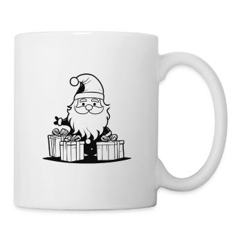 Little cute Santa Claus with gifts - Mug - white - Right