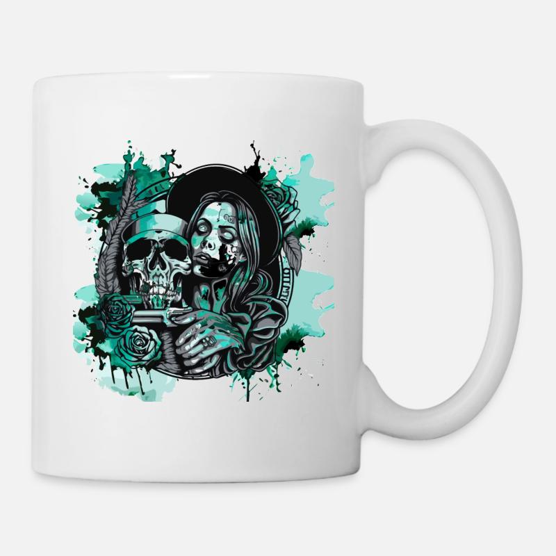 Gothic Piratin - Tasse - Weiß