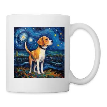 Beagle Sternennacht - Tasse - Weiß - Rechts