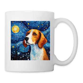 Beagle Sternennacht - Tasse - Weiß - Rechts