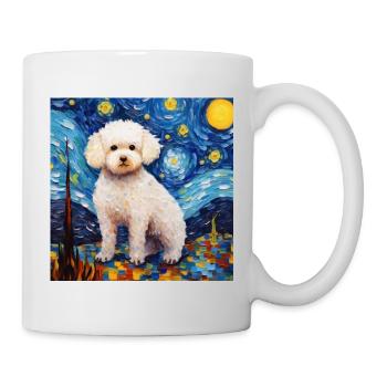 Bichon Frise Sternennacht - Tasse - Weiß - Rechts