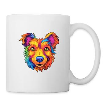 Australian Terrier Hunderasse Cartoon Kawaii Illust - Tasse - Weiß - Rechts