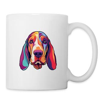 Basset Artesien Normand Dog Breed Cartoon Kawaii I - Mug - white - Right
