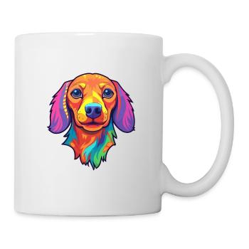 Alpen Dachsbracke Hunderasse Cartoon Kawaii Illust - Tasse - Weiß - Rechts