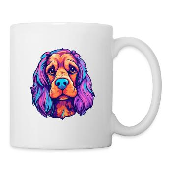 American Cocker Spaniel chien race Cartoon Kawaii I - Mug blanc - blanc - Droite