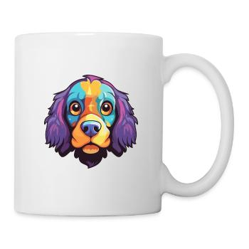 Ariegeois race de chien dessin animé kawaii illustration - Mug blanc - blanc - Droite
