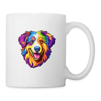 Berger australien chien race Cartoon Kawaii Illus - Mug blanc - blanc - Droite