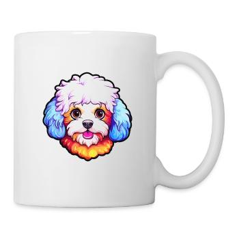 Bichon Frise chien race Cartoon Kawaii Illustration - Mug blanc - blanc - Droite