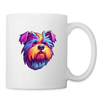 Biewer Terrier Dog Breed Cartoon Kawaii Illustrati - Mug - white - Right