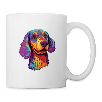 Schwarzwälder Hund Rasse Cartoon Kawaii Illust - Tasse - Weiß - Rechts