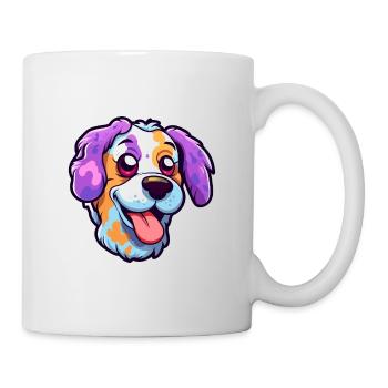 Billy chien race dessin animé Kawaii Illustration - Mug blanc - blanc - Droite
