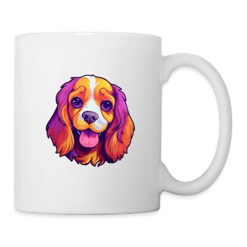 Cavalier King Charles Épagneul chien race Cartoon Ka - Mug blanc - blanc - Droite