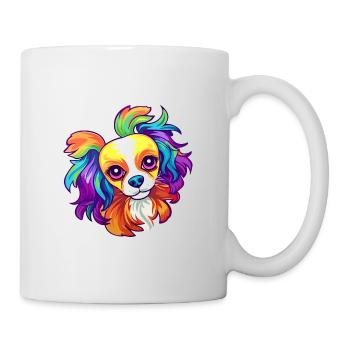 Continental Toy Spaniel Chien Race Cartoon Kawaii I - Mug blanc - blanc - Droite