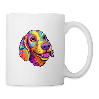 Chien de chasse crétois race de chien Cartoon Kawaii Illustration - Mug blanc - blanc - Droite