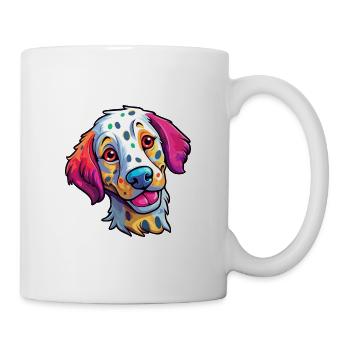 Dalmatinische Hunderasse Cartoon Kawaii Illustration - Tasse - Weiß - Rechts
