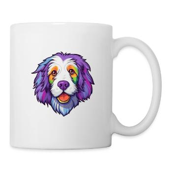 Cumberland Schäferhund Hunderasse Cartoon Kawaii Illus - Tasse - Weiß - Rechts