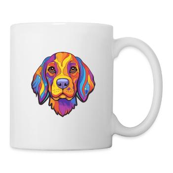 Deutsche Bracke Hunderasse Cartoon Kawaii Illustrat - Tasse - Weiß - Rechts