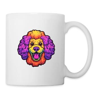 Caniche cordé race chien dessin animé Kawaii Illustratio - Mug blanc - blanc - Droite