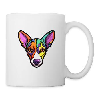 Decker Rat Terrier Dog Breed Cartoon Kawaii Illust - Mug - white - Right
