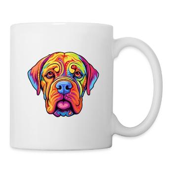 Dogue De Bordeaux race de chien Cartoon Kawaii Illustr - Mug blanc - blanc - Droite