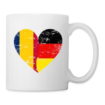 Chad Germany Flag Heart - Mug - white - Right